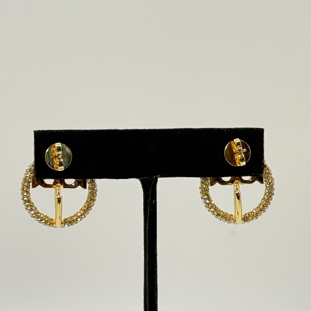 Tory Burch 3D Gold Logo Hoop Earrings ✨ - Picture 4 of 4